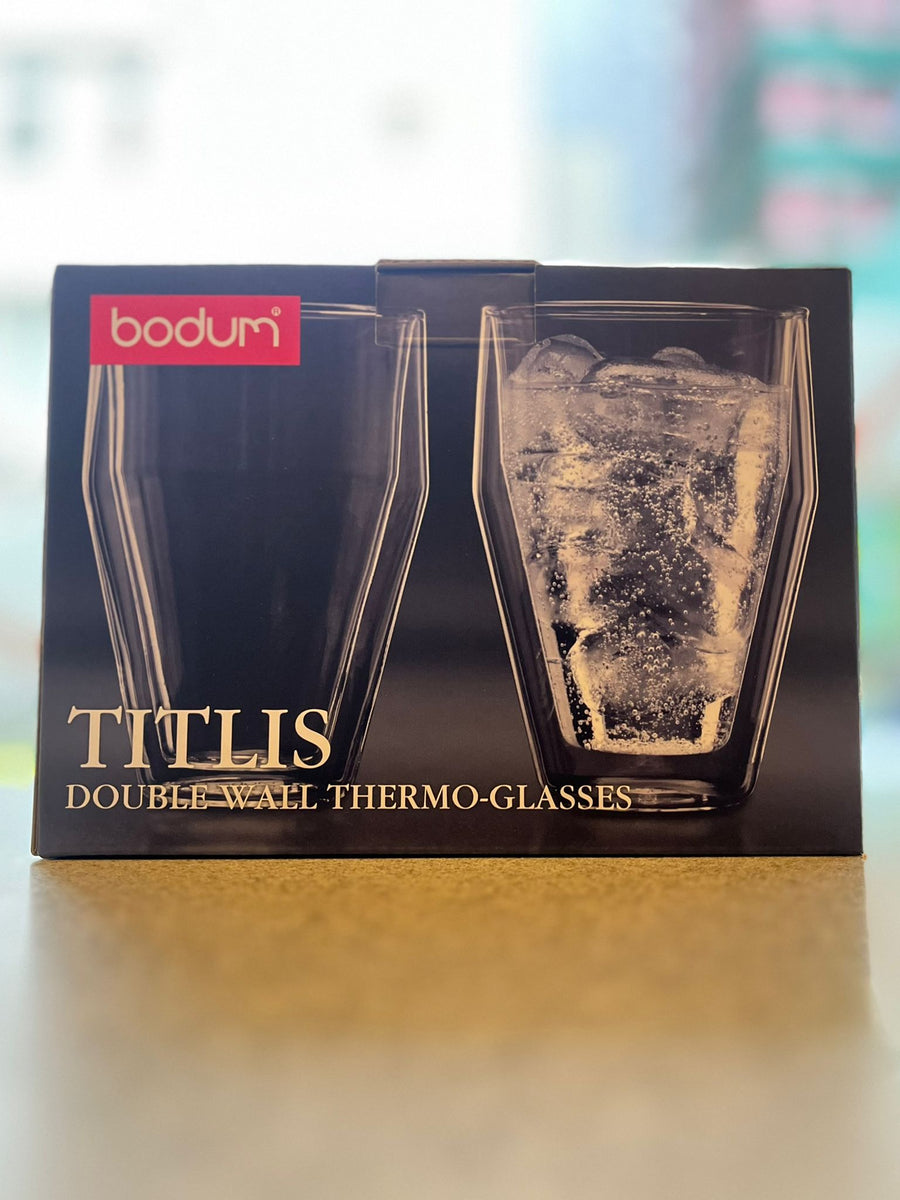 Bodum Titlis Set van 6 dubbelwandige, stapelbare glazen, transparant, 0,35 l